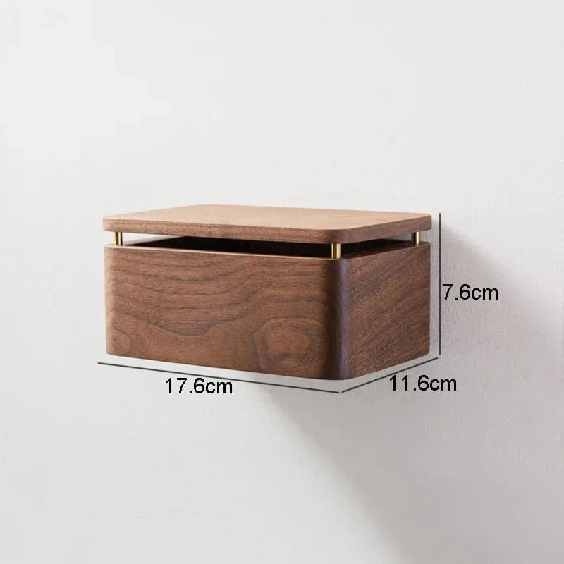 Porte Papier Toilette avec Support Bois - Tablette Rangement