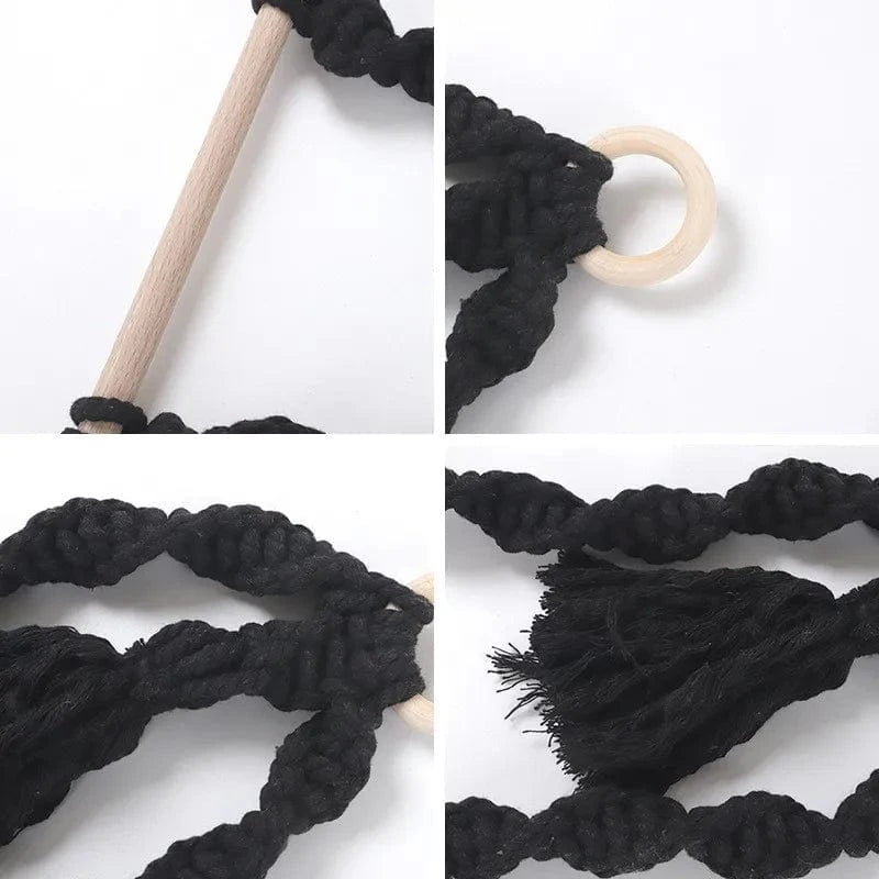 Porte Papier Toilette Macramé - 3 Coloris Artisanal Bohème