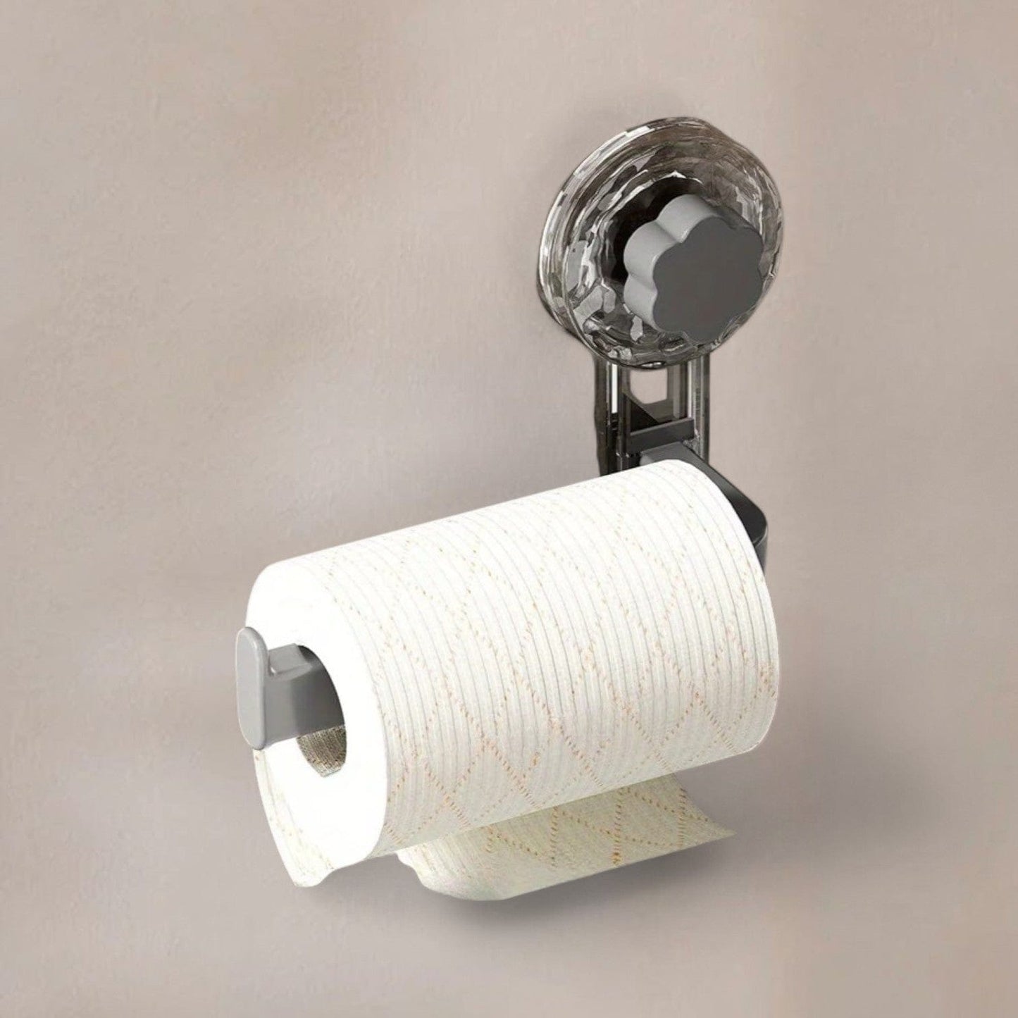 Porte Papier Toilette Ventouse - Effet Cristal Design
