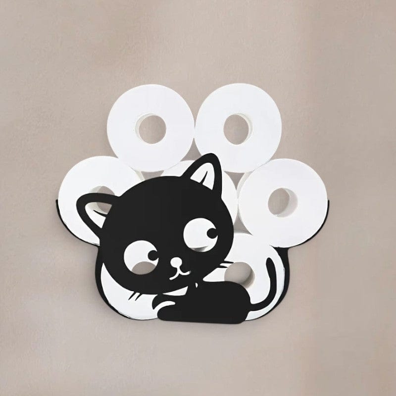 Porte Rouleaux Papier Toilette Chat - Support Mural Kawaii