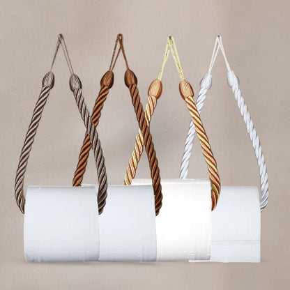 Porte Papier Toilette Adhésif Corde - 4 Coloris Sans Perçage
