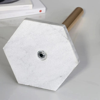Porte Papier Toilette avec Pied - Base Hexagonale Marbre