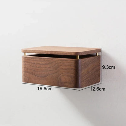 Porte Papier Toilette avec Support Bois - Tablette Rangement