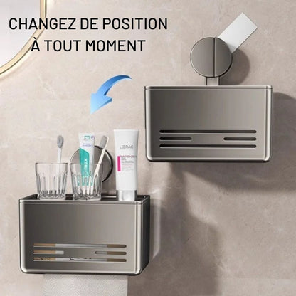 Porte Papier Toilette avec Ventouse - Tablette Multifonction
