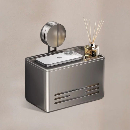 Porte Papier Toilette avec Ventouse - Tablette Multifonction