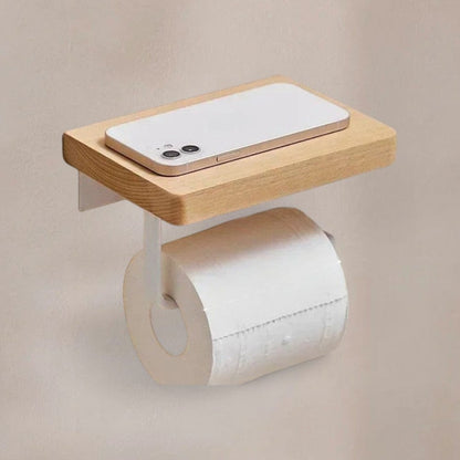 Porte Papier Toilette Bois Flotté - Tablette Design Naturel