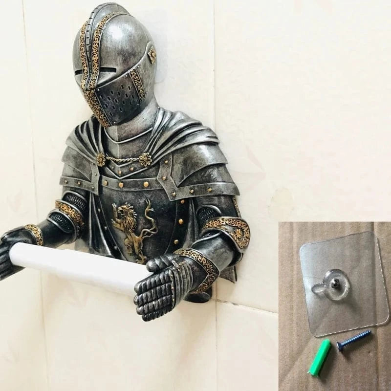 Porte Papier Toilette Chevalier - Armure Médiévale Résine