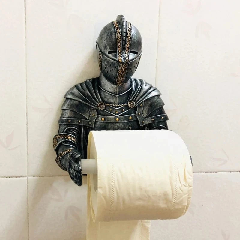 Porte Papier Toilette Chevalier - Armure Médiévale Résine