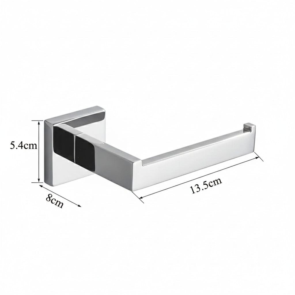Porte Papier Toilette Chrome - Design Géométrique Premium