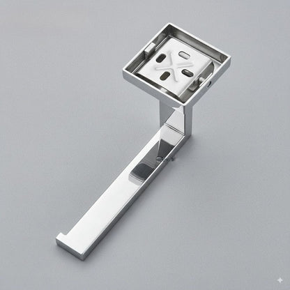 Porte Papier Toilette Chrome - Design Géométrique Premium