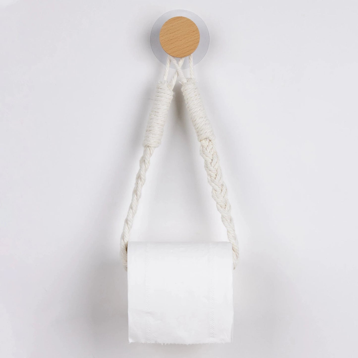 Porte Papier Toilette Corde - Design Bohème Macramé Sans Perçage