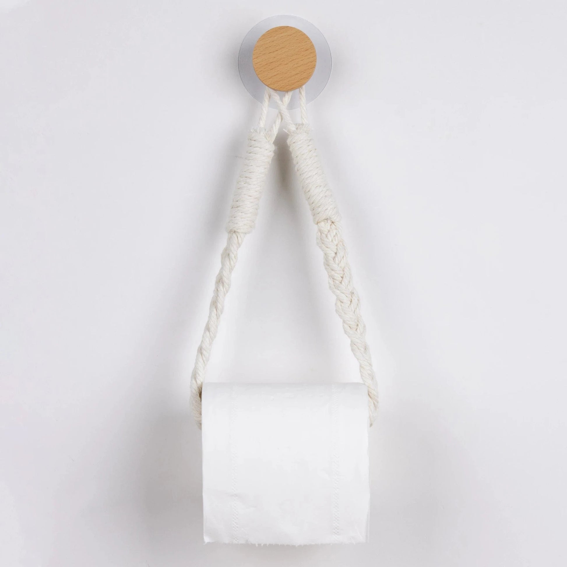 Porte Papier Toilette Corde - Design Bohème Macramé Sans Perçage