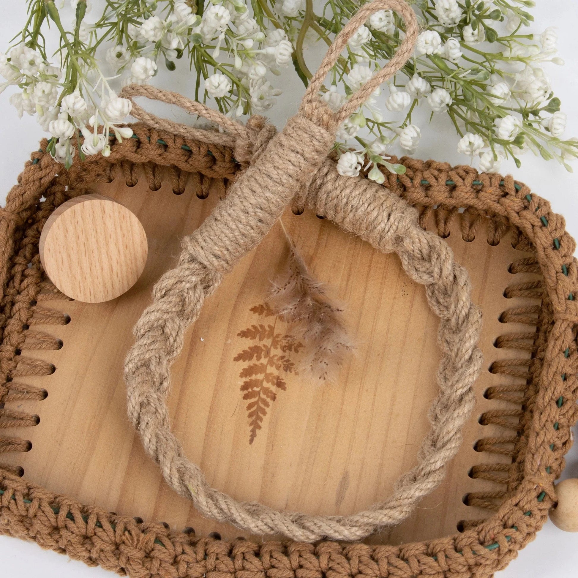 Porte Papier Toilette Corde - Design Bohème Macramé Sans Perçage