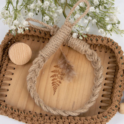 Porte Papier Toilette Corde - Design Bohème Macramé Sans Perçage