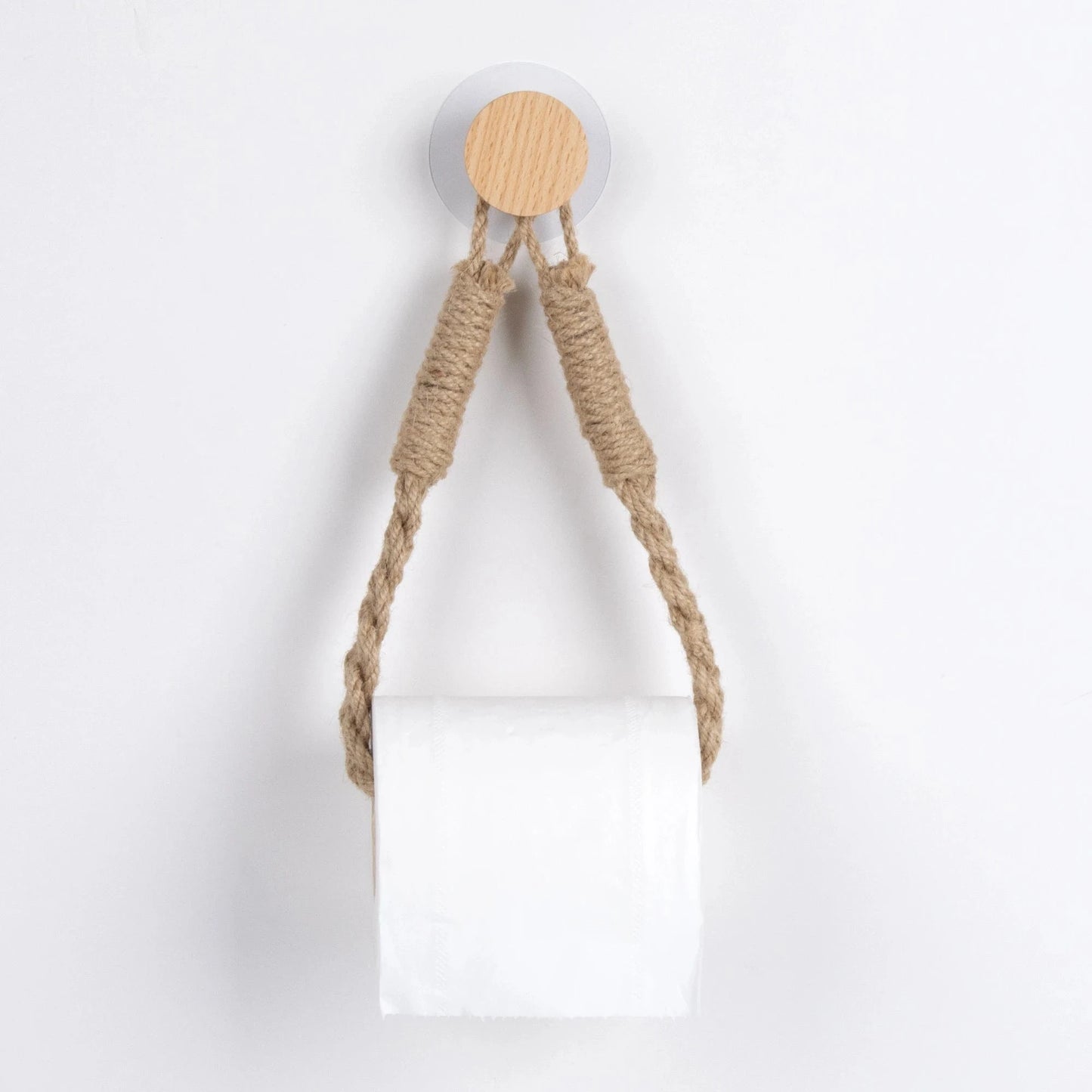 Porte Papier Toilette Corde - Design Bohème Macramé Sans Perçage