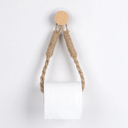 Porte Papier Toilette Corde - Design Bohème Macramé Sans Perçage