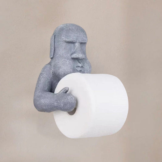 Porte Papier Toilette Déco - Statue Moai Île de Pâques Résine