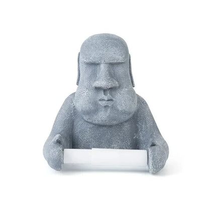 Porte Papier Toilette Déco - Statue Moai Île de Pâques Résine