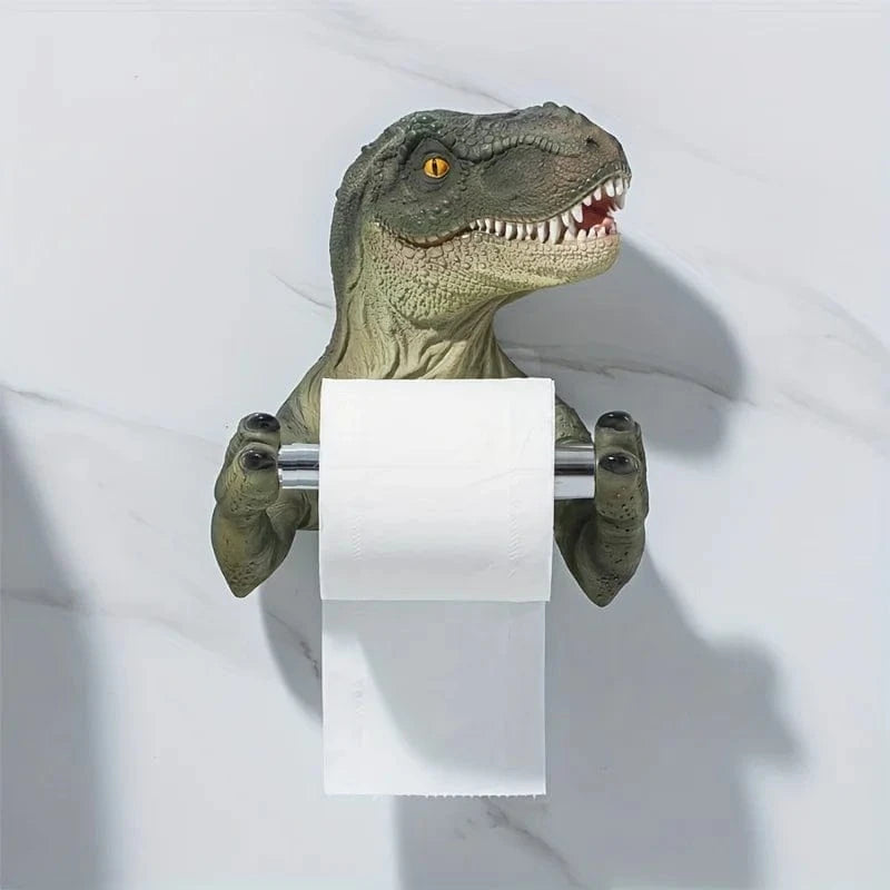 Porte Papier Toilette Dinosaure - 3 Modèles Résine Premium