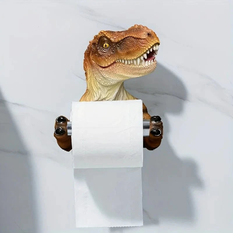 Porte Papier Toilette Dinosaure - 3 Modèles Résine Premium
