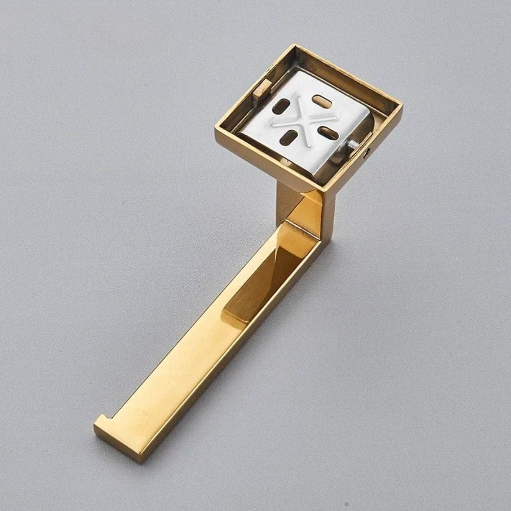 Porte Papier Toilette Doré Poli - Finition Miroir Premium