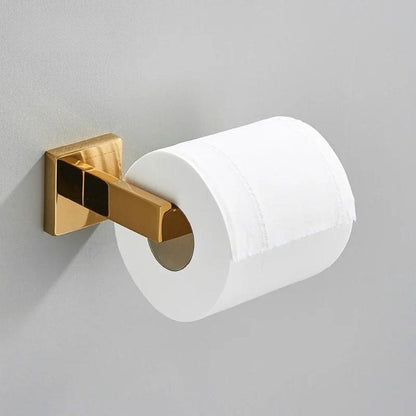Porte Papier Toilette Doré Poli - Finition Miroir Premium