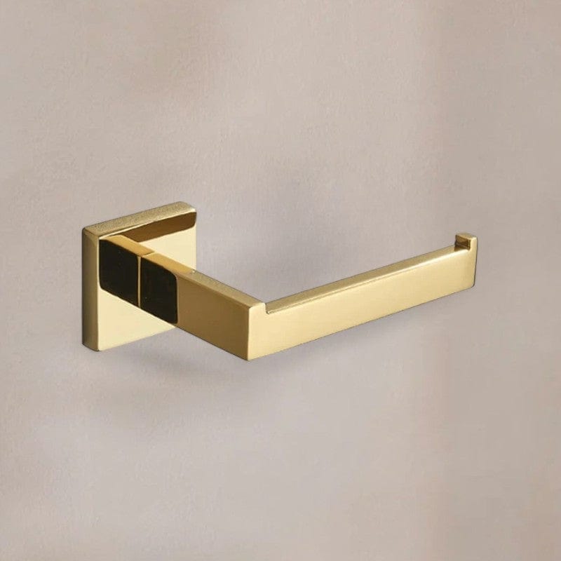 Porte Papier Toilette Doré Poli - Finition Miroir Premium