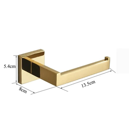 Porte Papier Toilette Doré Poli - Finition Miroir Premium