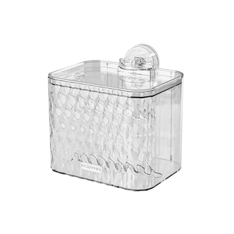 Porte Papier Toilette en Plastique Transparent - Avec Couvercle & Ventouse