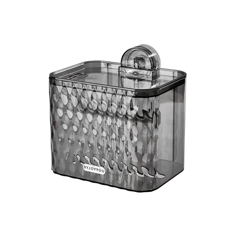 Porte Papier Toilette en Plastique Transparent - Avec Couvercle & Ventouse