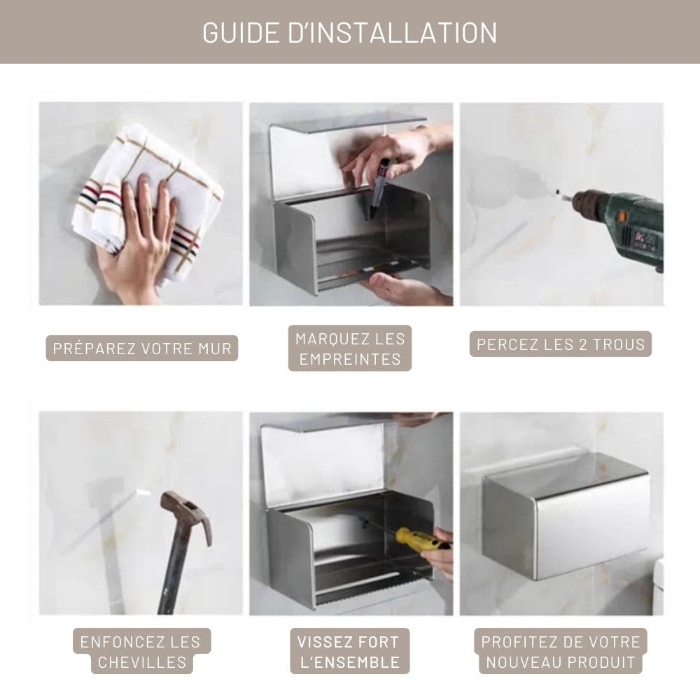 Porte Papier Toilette Fermé - Protection Anti-Éclaboussures