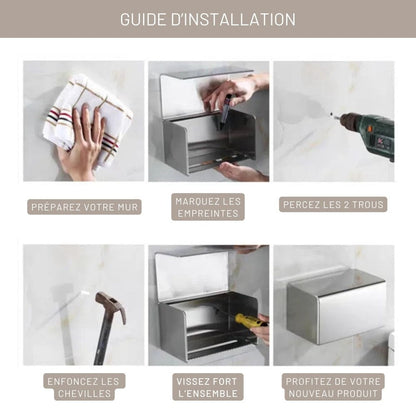Porte Papier Toilette Fermé - Protection Anti-Éclaboussures