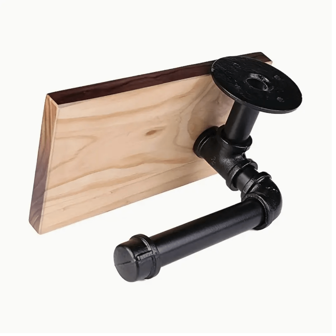 Porte Papier Toilette Industriel - Plateau Bois Tuyauterie