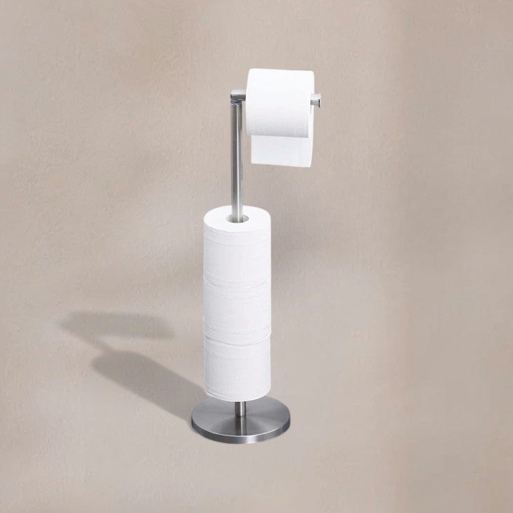 Porte Papier Toilette Inox sur Pied - Bras Articulé 2-en-1