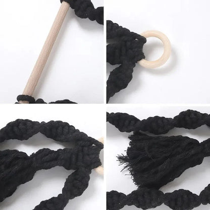 Porte Papier Toilette Macramé - 3 Coloris Artisanal Bohème