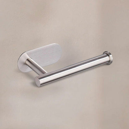 Porte Papier Toilette Metal Argenté - Sans Perçage