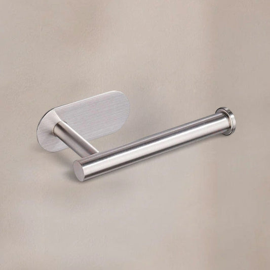 Porte Papier Toilette Metal Argenté - Sans Perçage
