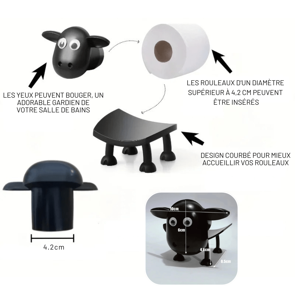 Porte Papier Toilette Mouton - Design Kawaii Mignon