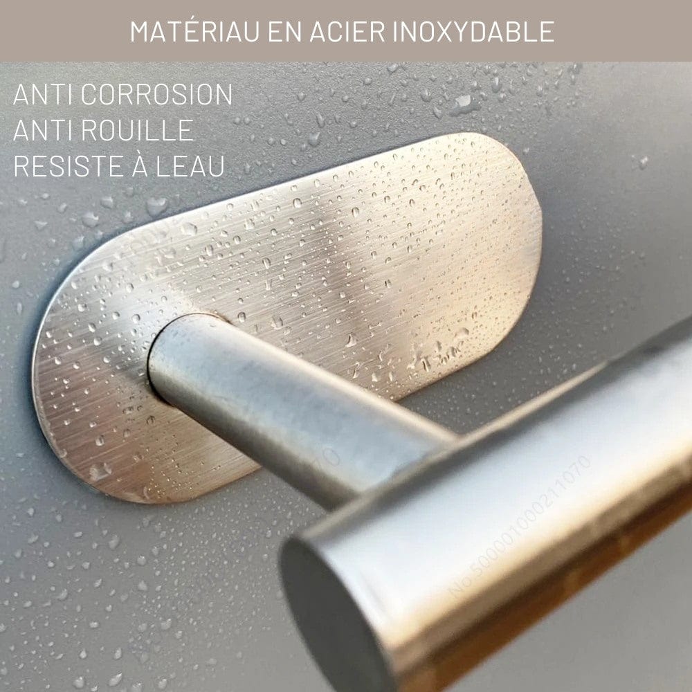 Porte Papier Toilette mural Doré - Installation Adhésive Sans Perçage