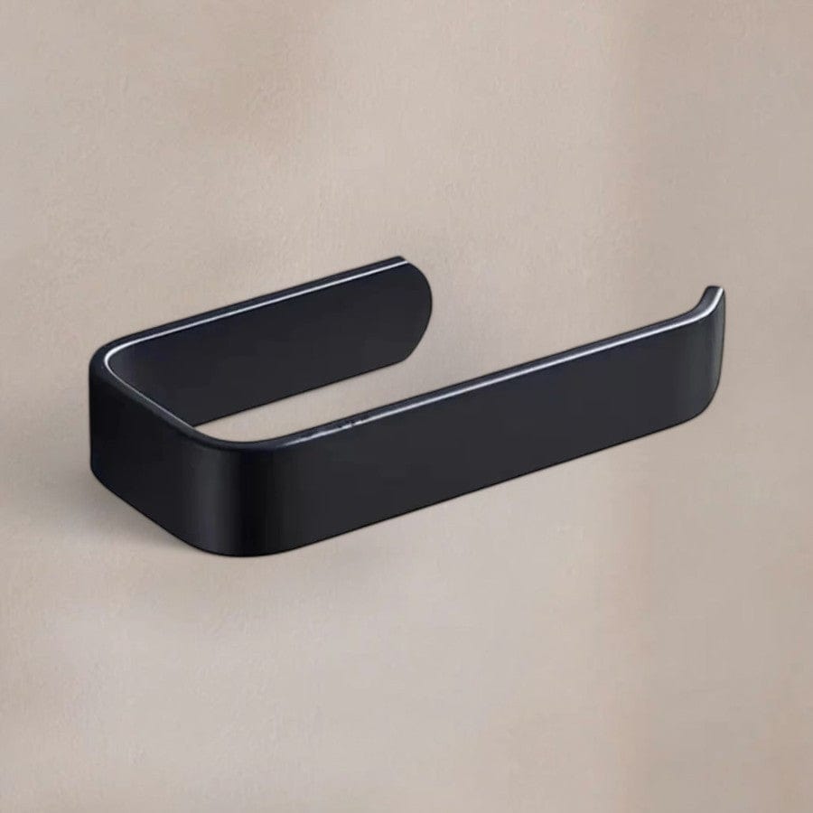 Porte Papier Toilette Noir Adhésif - Installation Sans Perçage