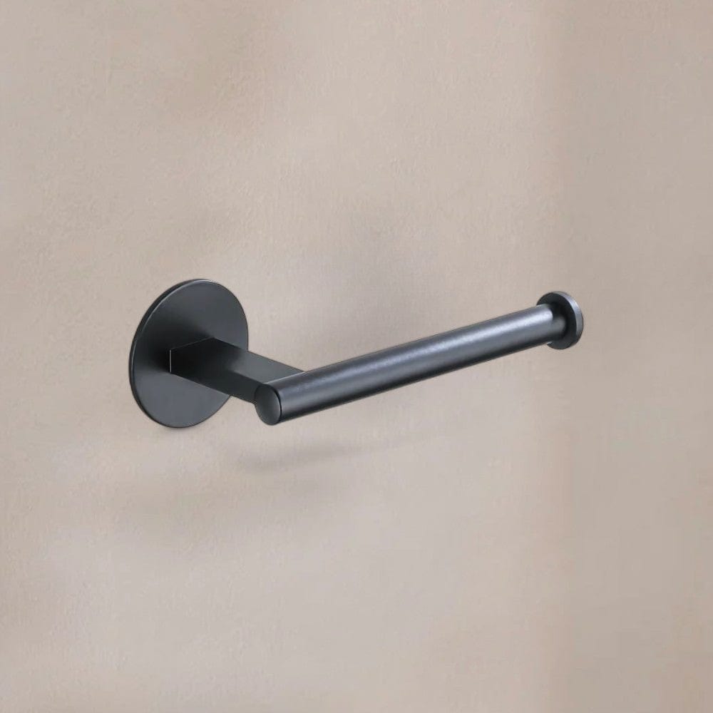Porte Papier Toilette Noir Mat - Support Mural Sans Perçage