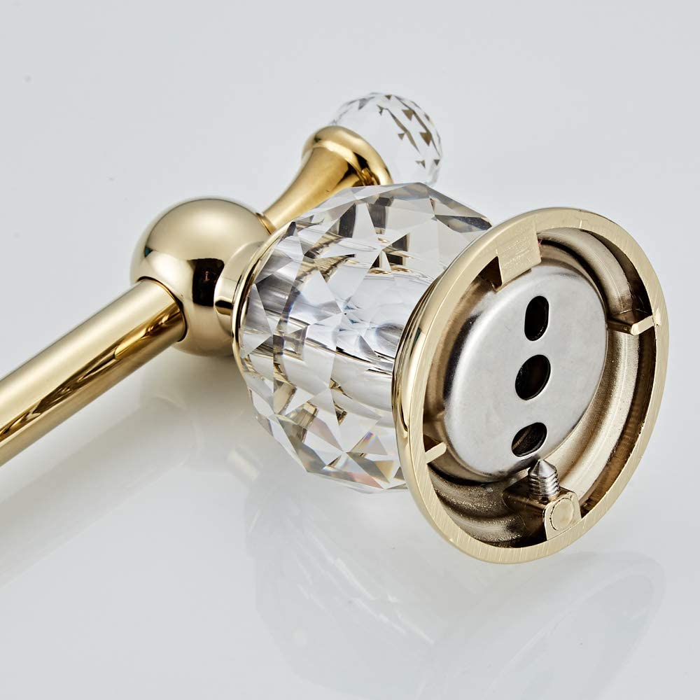 Porte Papier Toilette Or - Cristal Luxe Finition Dorée