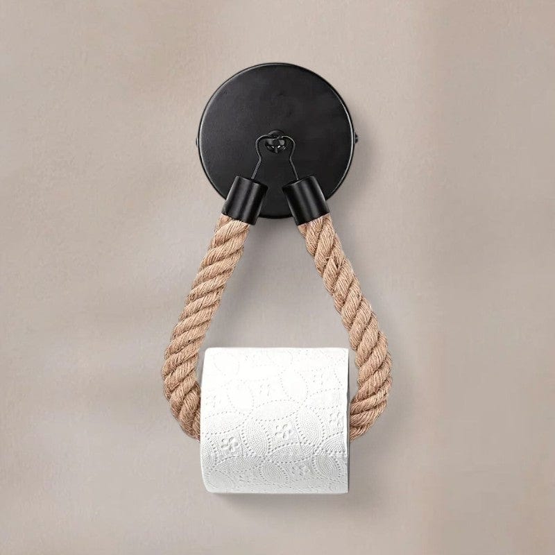 Porte Papier Toilette Retro - Corde Chanvre Authentique