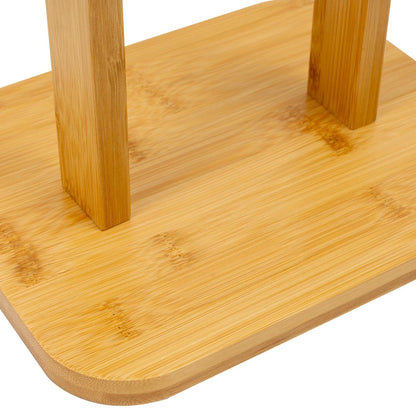 Porte Papier Toilette sur Pied Bambou - Tour Stockage Éco