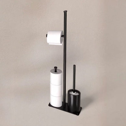 Porte Papier Toilette sur Pied Design Minimaliste - Station 3-en-1