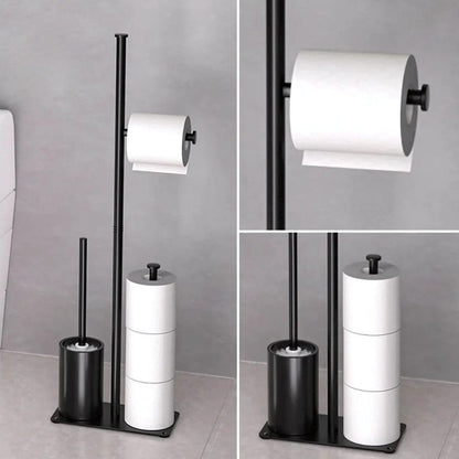 Porte Papier Toilette sur Pied Design Minimaliste - Station 3-en-1