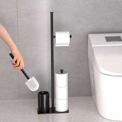 Porte Papier Toilette sur Pied Design Minimaliste - Station 3-en-1