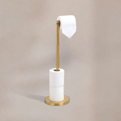 Porte Papier Toilette sur Pied Doré - Bras Flip-Up Luxe
