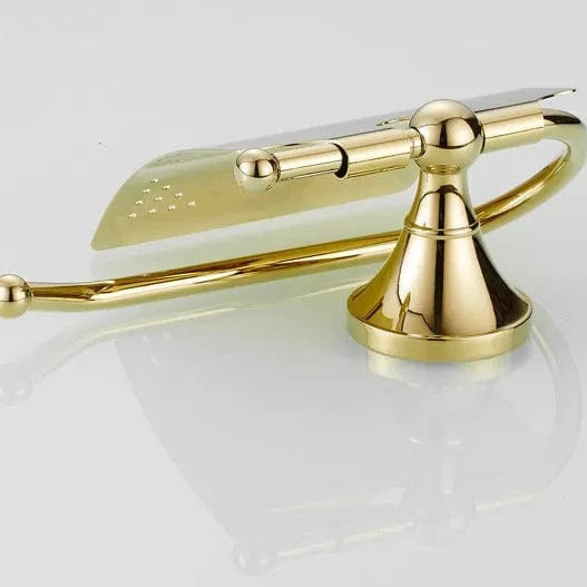 Porte Papier Toilette Traditionnel - Couvercle Doré Classique