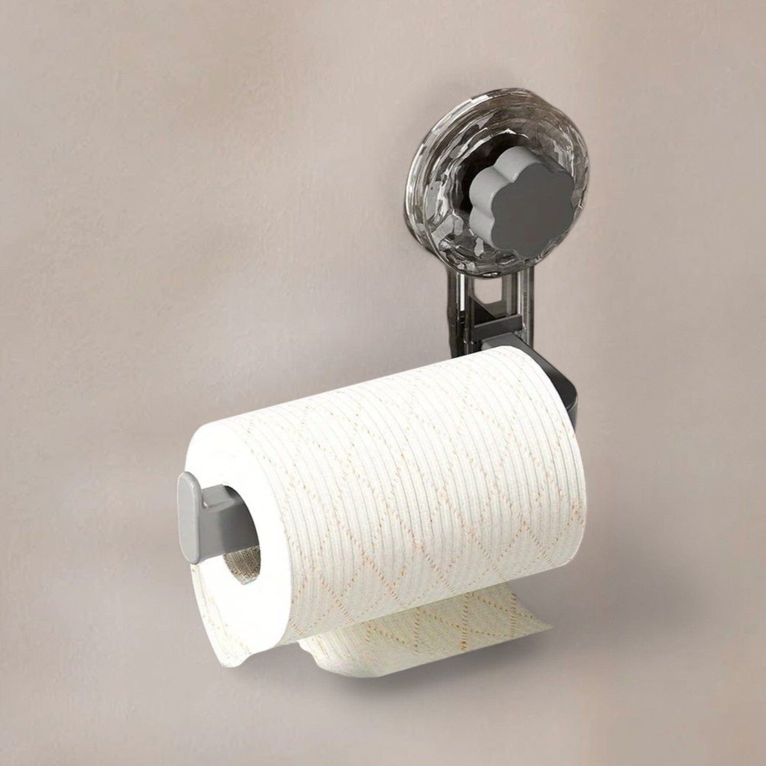 Porte Papier Toilette Ventouse - Effet Cristal Design
